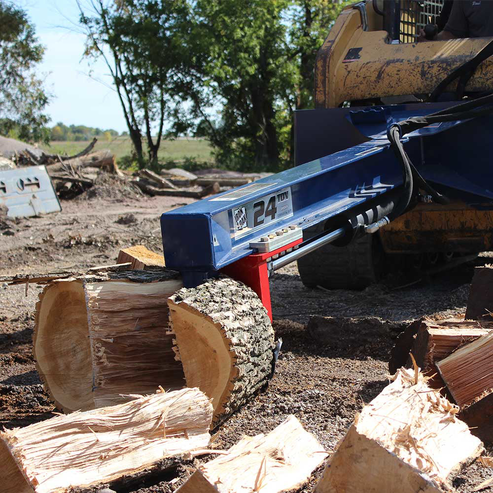 Iron & Oak Log Splitter | 24 Ton | Skid Steer Mount Iron & Oak