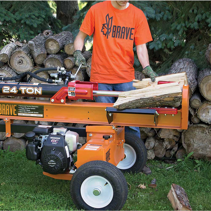 Brave Log Splitter | 24 Ton | Honda | GC160 Brave