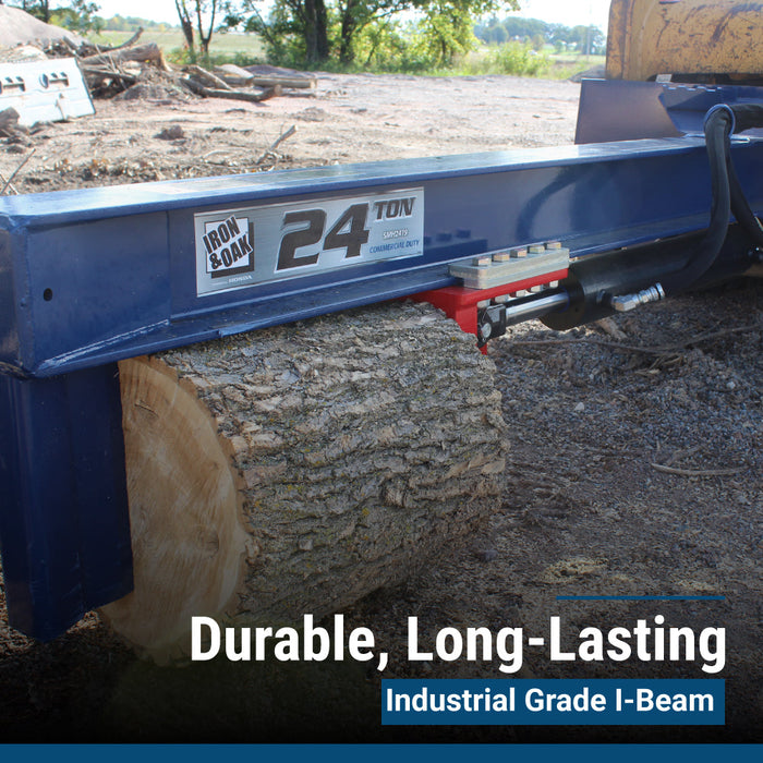 Iron & Oak Log Splitter | 24 Ton | Skid Steer Mount Iron & Oak