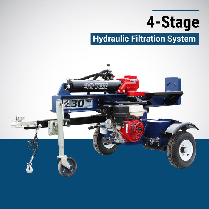 Iron & Oak Log Splitter | 30 Ton | Torsion Axle | Honda | GX270 Iron & Oak
