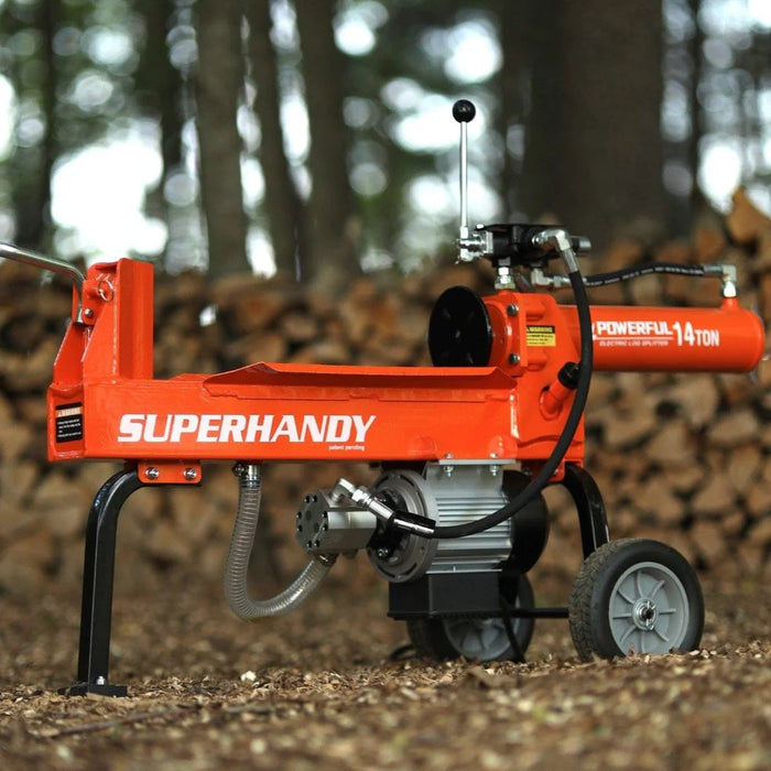 Power through logs effortlessly with the Super Handy | 14-Ton Electric Log Splitter, perfect for your outdoor needs.