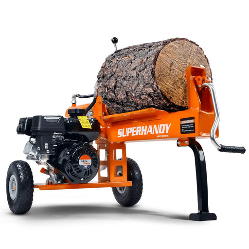 Effortlessly split logs with the Super Handy | 20-Ton Gas Log Splitter, featuring a powerful engine and durable design.