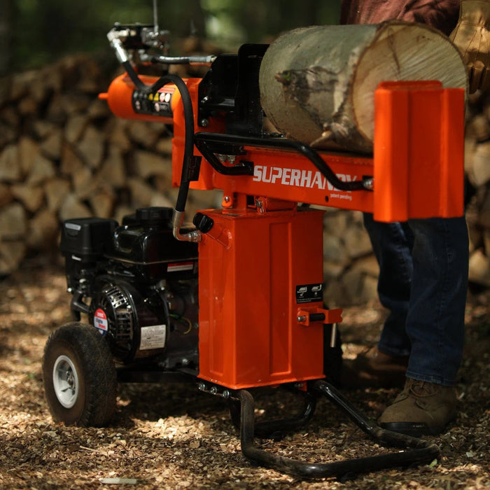 Efficiently split logs with the Super Handy | 25-Ton Gas Log Splitter, featuring a durable design for easy use.